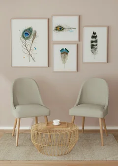 Image of a feather watercolor painting by Shayna Larsen, originals & prints available