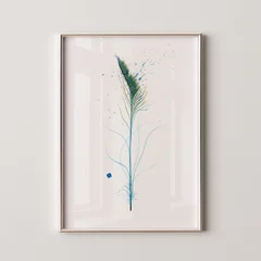 Image of a feather watercolor painting by Shayna Larsen, originals & prints available