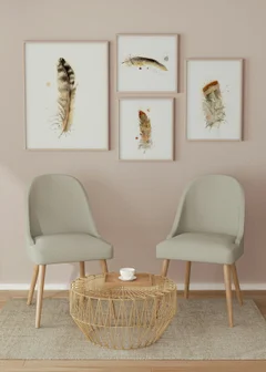 Image of a feather watercolor painting by Shayna Larsen, originals & prints available