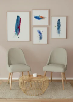 Image of a feather watercolor painting by Shayna Larsen, originals & prints available