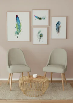 Image of a feather watercolor painting by Shayna Larsen, originals & prints available