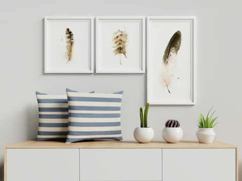 Image of a feather watercolor painting by Shayna Larsen, originals & prints available