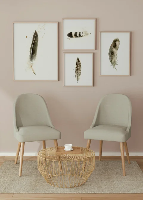 Image of a feather watercolor painting by Shayna Larsen, originals & prints available