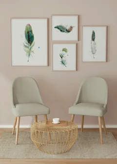 Image of a feather watercolor painting by Shayna Larsen, originals & prints available