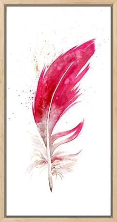 Image of a feather watercolor painting by Shayna Larsen, originals & prints available