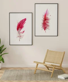 Image of a feather watercolor painting by Shayna Larsen, originals & prints available
