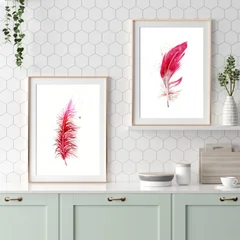 Image of a feather watercolor painting by Shayna Larsen, originals & prints available