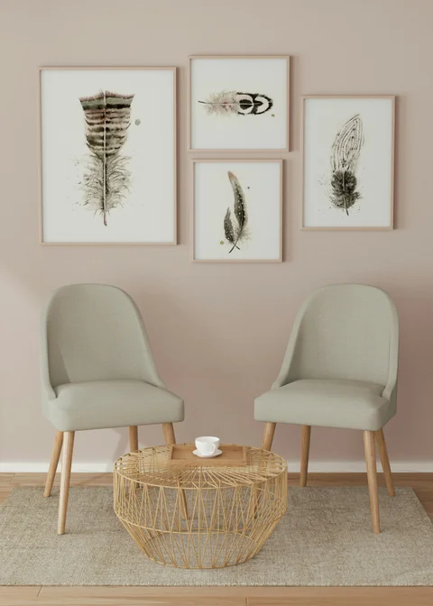 Image of a feather watercolor painting by Shayna Larsen, originals & prints available