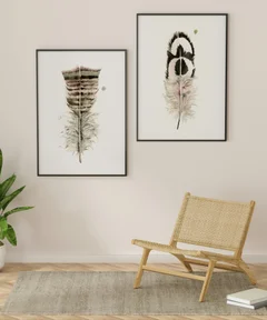 Image of a feather watercolor painting by Shayna Larsen, originals & prints available