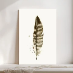 Image of a feather watercolor painting by Shayna Larsen, originals & prints available
