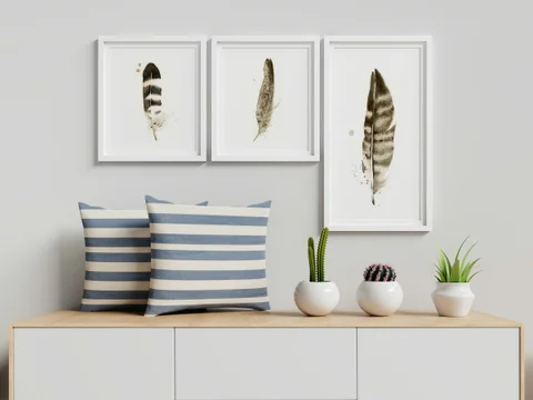 Image of a feather watercolor painting by Shayna Larsen, originals & prints available