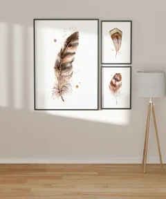 Image of a feather watercolor painting by Shayna Larsen, originals & prints available