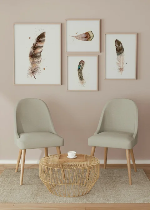 Image of a feather watercolor painting by Shayna Larsen, originals & prints available