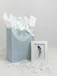 Image of a feather watercolor painting by Shayna Larsen, originals & prints available