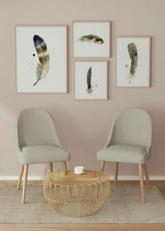 Image of a feather watercolor painting by Shayna Larsen, originals & prints available