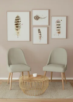 Image of a feather watercolor painting by Shayna Larsen, originals & prints available