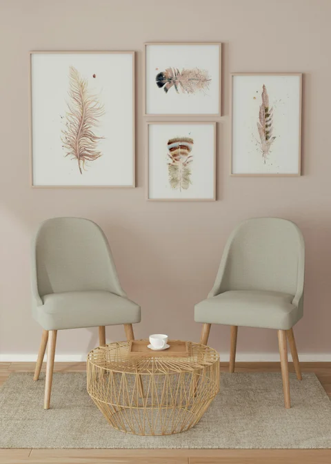 Image of a feather watercolor painting by Shayna Larsen, originals & prints available