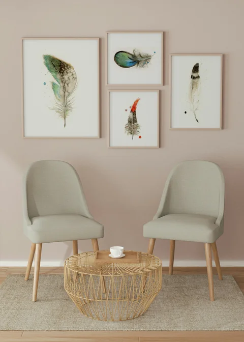 Image of a feather watercolor painting by Shayna Larsen, originals & prints available