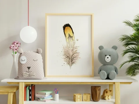 Image of a feather watercolor painting by Shayna Larsen, originals & prints available