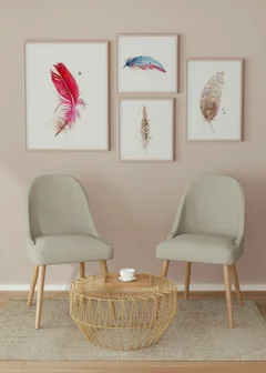 Image of a feather watercolor painting by Shayna Larsen, originals & prints available
