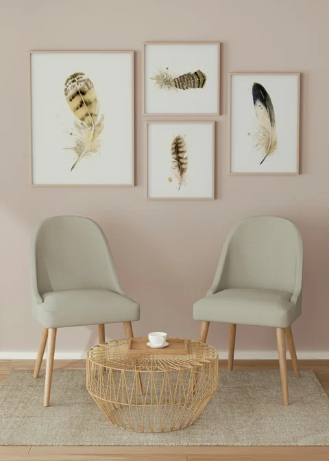Image of a feather watercolor painting by Shayna Larsen, originals & prints available