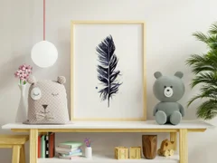Image of a feather watercolor painting by Shayna Larsen, originals & prints available