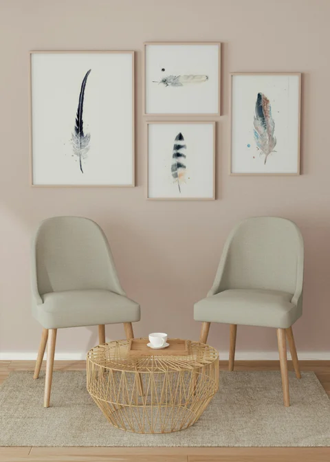 Image of a feather watercolor painting by Shayna Larsen, originals & prints available