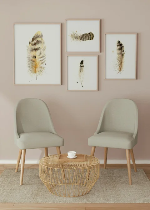 Image of a feather watercolor painting by Shayna Larsen, originals & prints available