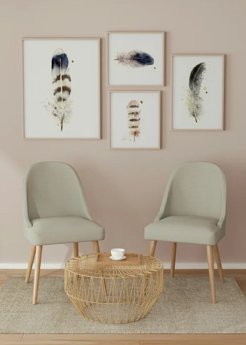 Image of a feather watercolor painting by Shayna Larsen, originals & prints available