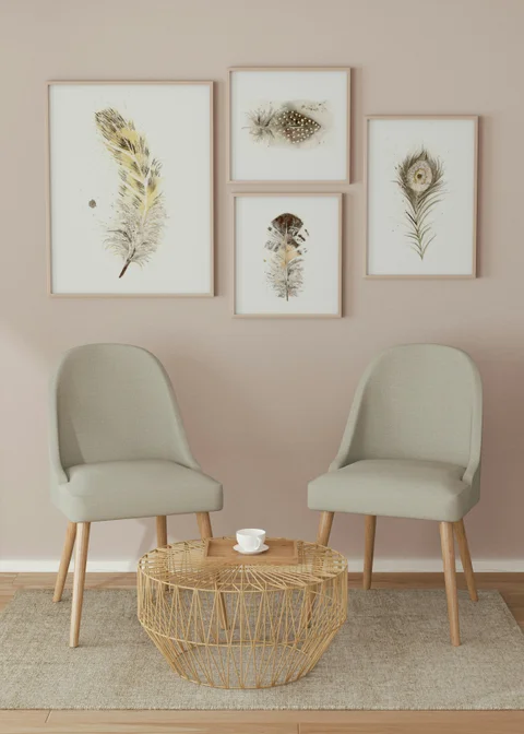 Image of a feather watercolor painting by Shayna Larsen, originals & prints available