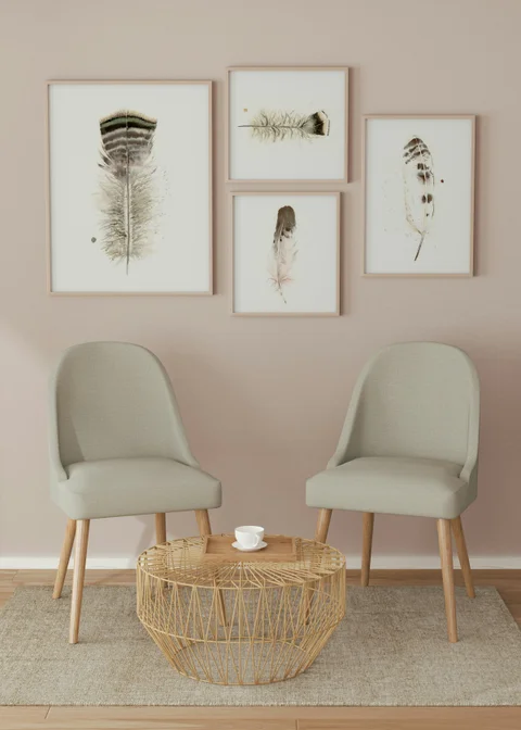 Image of a feather watercolor painting by Shayna Larsen, originals & prints available