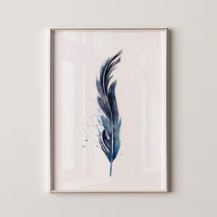 Image of a feather watercolor painting by Shayna Larsen, originals & prints available