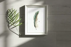 Image of a feather watercolor painting by Shayna Larsen, originals & prints available