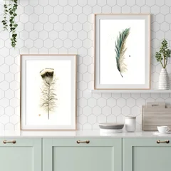 Image of a feather watercolor painting by Shayna Larsen, originals & prints available