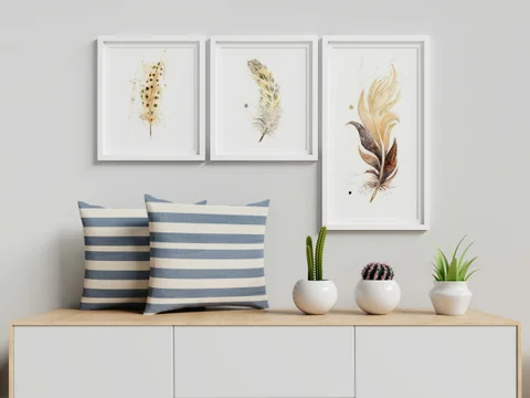 Image of a feather watercolor painting by Shayna Larsen, originals & prints available