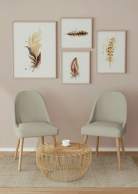 Image of a feather watercolor painting by Shayna Larsen, originals & prints available