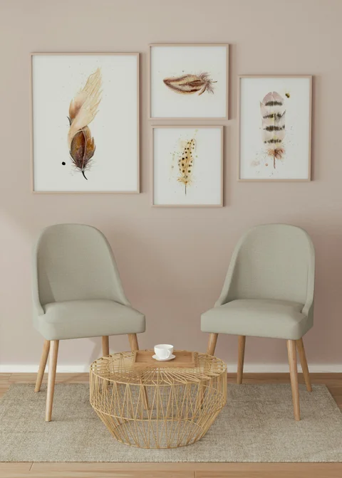 Image of a feather watercolor painting by Shayna Larsen, originals & prints available