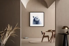 Image of a bear watercolor painting by Shayna Larsen, originals & prints available