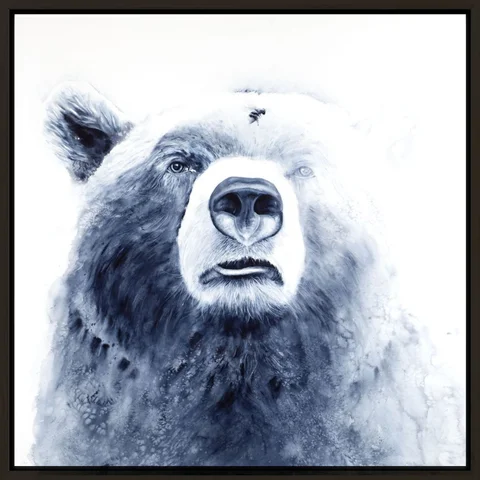 Image of a bear watercolor painting by Shayna Larsen, originals & prints available