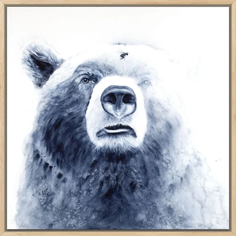 Image of a bear watercolor painting by Shayna Larsen, originals & prints available