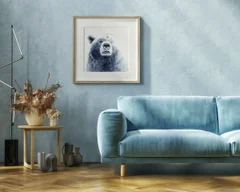 Image of a bear watercolor painting by Shayna Larsen, originals & prints available