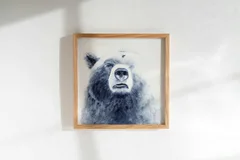 Image of a bear watercolor painting by Shayna Larsen, originals & prints available