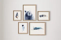 Image of a bear watercolor painting by Shayna Larsen, originals & prints available