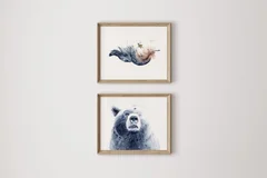 Image of a bear watercolor painting by Shayna Larsen, originals & prints available