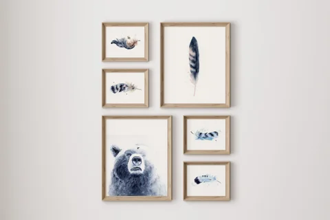 Image of a bear watercolor painting by Shayna Larsen, originals & prints available