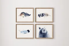 Image of a bear watercolor painting by Shayna Larsen, originals & prints available