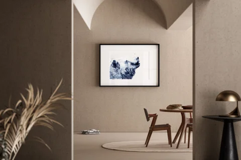 Image of a bear watercolor painting by Shayna Larsen, originals & prints available