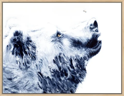 Image of a bear watercolor painting by Shayna Larsen, originals & prints available