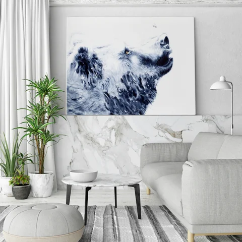 Image of a bear watercolor painting by Shayna Larsen, originals & prints available