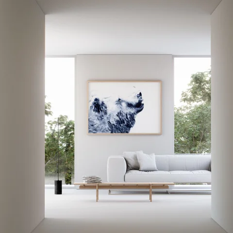 Image of a bear watercolor painting by Shayna Larsen, originals & prints available